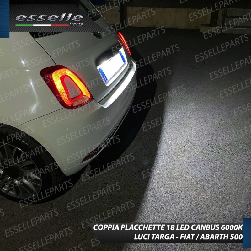 Placchette Luci Targa Led FIAT 500 6000K