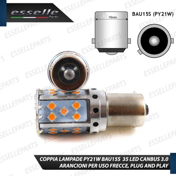 Lampada Py W Bau S Canbus Arancione Frecce Luce Ambra Piaggio Porter Iii