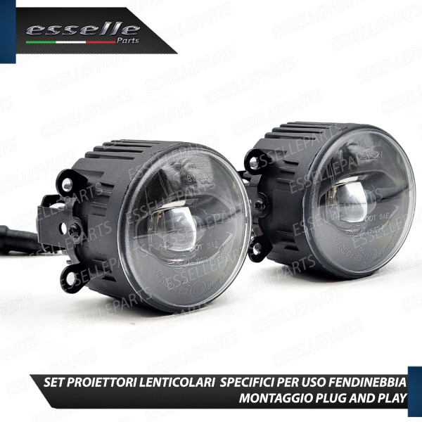 Proiettori Lenticolari Led Fendinebbia Smart Fortwo 2 Nero Fumè 6500K