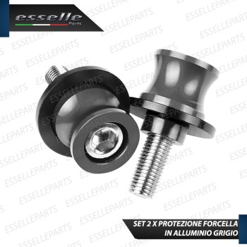 SET NOTTOLINI PROTEZIONE FORCELLA IN ACCIAIO GRIGIO LUCIDO PER KAWASAKI VERSYS 650 2017-2020 GRAND TOURER