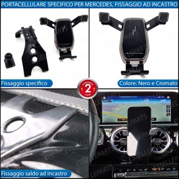 Porta Cellulare Portacellulare Specifico Mercedes Classe B W247 Ad Incastro