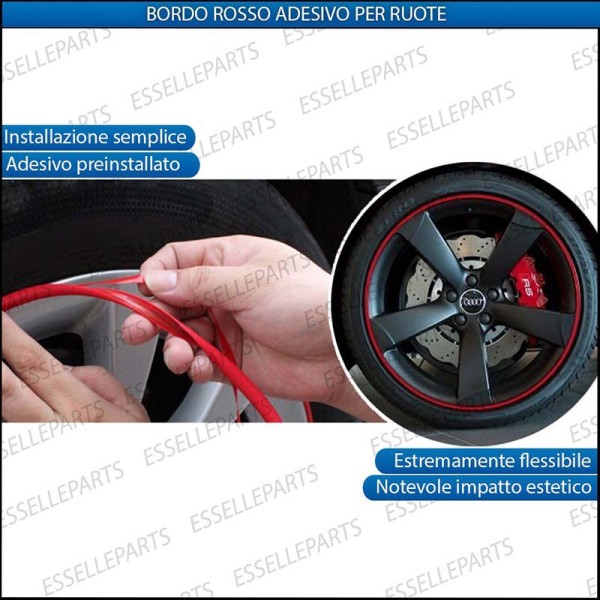 Bordo Rosso adesivo Per ruote Opel Mokka B