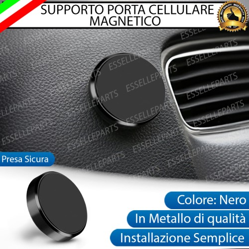 Portacellulare Smartphone in Metallo Nero Magnetico Per Auto