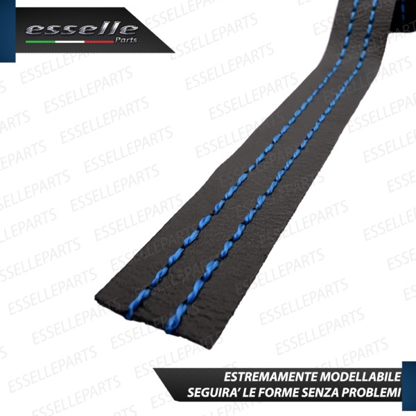 Profilo interno adesivo in Similpelle con Cuciture BLU per interni Auto