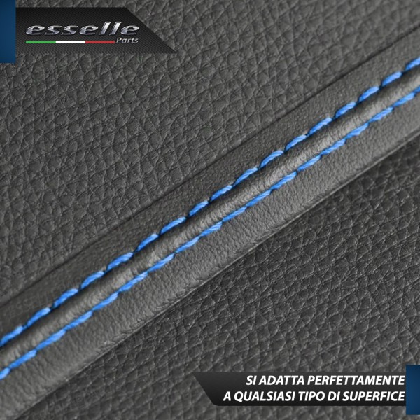 Profilo interno adesivo in Similpelle con Cuciture BLU per interni Auto