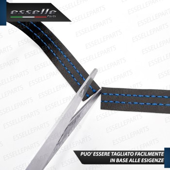 Profilo interno adesivo in Similpelle con Cuciture BLU per interni Auto