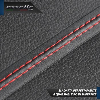 Profilo interno adesivo in Similpelle con Cuciture ROSSE per interni Auto Profilo interno adesivo in Similpelle con Cuciture ROSSE per interni Auto