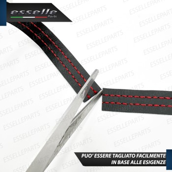 Profilo interno adesivo in Similpelle con Cuciture ROSSE per interni Auto Profilo interno adesivo in Similpelle con Cuciture ROSSE per interni Auto