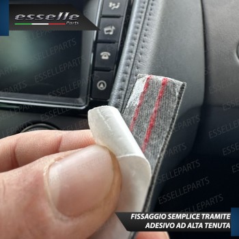 Profilo interno adesivo in Similpelle con Cuciture ROSSE per interni Auto Profilo interno adesivo in Similpelle con Cuciture ROSSE per interni Auto