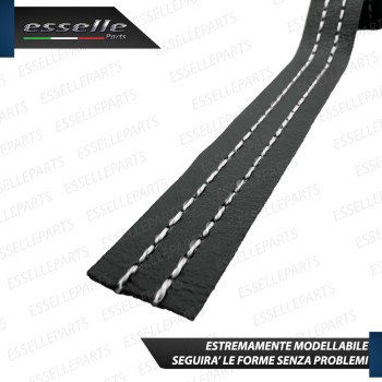 Profilo interno adesivo in Similpelle con Cuciture BIANCHE per interni Auto