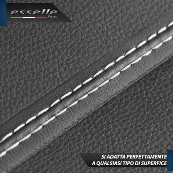 Profilo interno adesivo in Similpelle con Cuciture BIANCHE per interni Auto