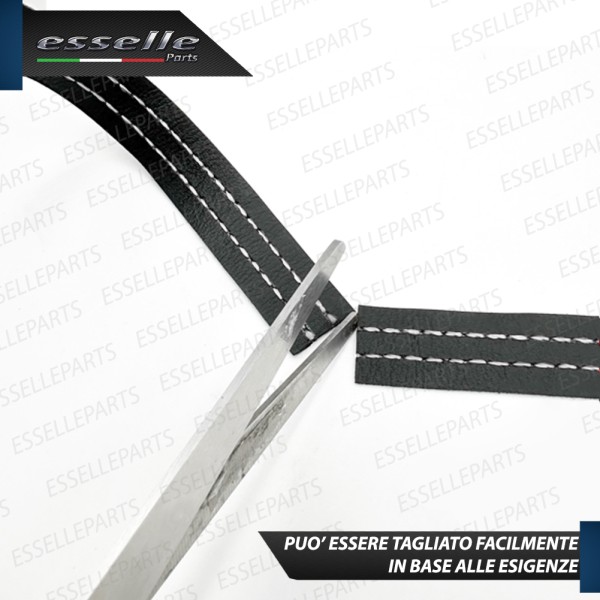 Profilo interno adesivo in Similpelle con Cuciture BIANCHE per interni Auto