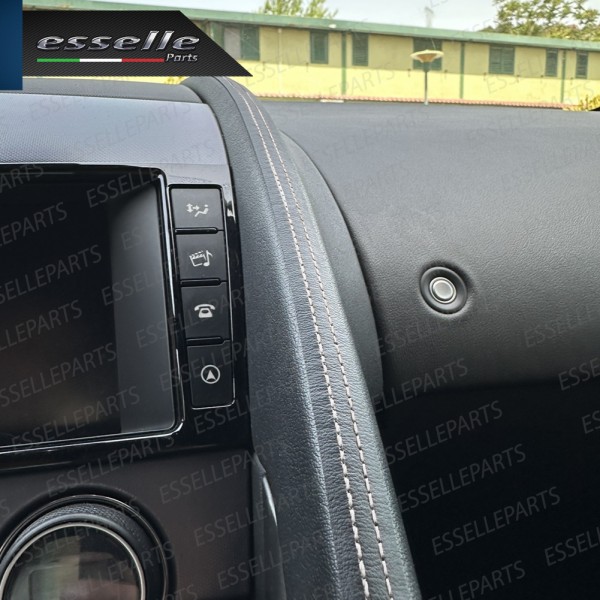 Profilo interno adesivo in Similpelle con Cuciture BIANCHE per interni Auto