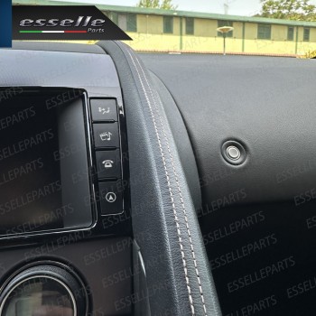 Profilo interno adesivo in Similpelle con Cuciture BIANCHE per interni Auto