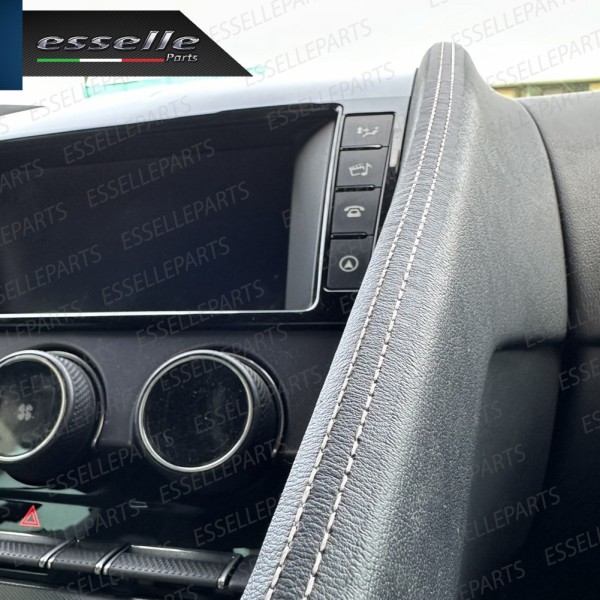 Profilo interno adesivo in Similpelle con Cuciture BIANCHE per interni Auto