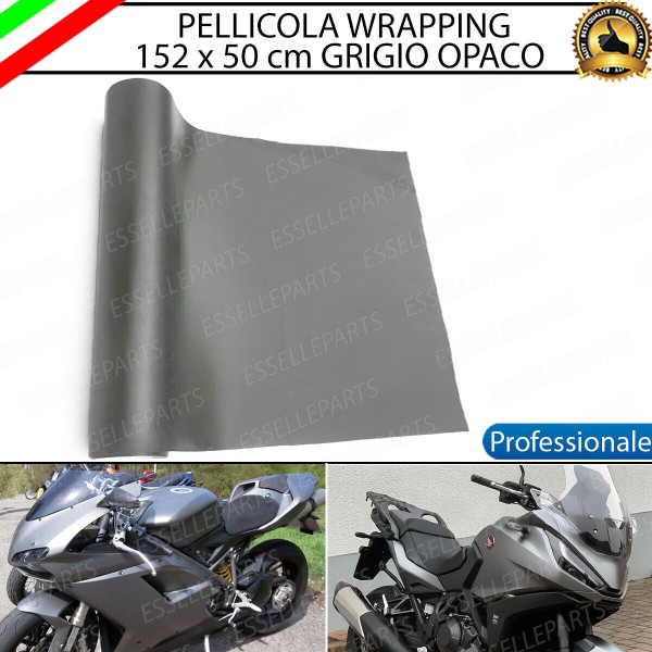Pellicola Grigio Opaco adesiva Professionale per moto, motorini, scooter, quod APRILIA