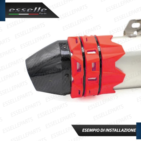 PROTEZIONE PER SCARICO TERMINALE IN GOMMA ROSSO