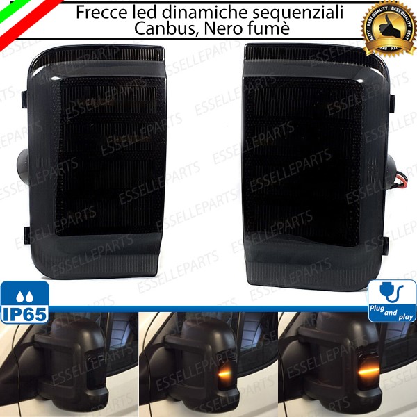 Placchette Dinamiche Laterali nere a led per frecce specifiche per CITROEN JUMPER III