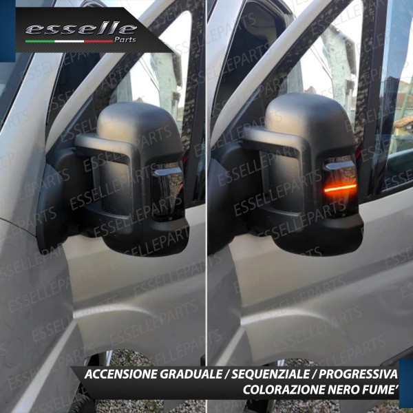 Placchette Dinamiche Laterali nere a led per frecce specifiche per FIAT DUCATO III