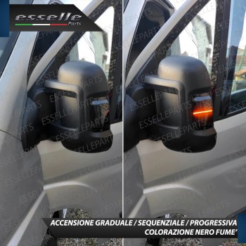 Placchette Dinamiche Laterali nere a led per frecce specifiche per FIAT DUCATO III