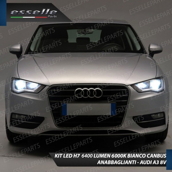 Conversione Fari Full LED 6000K bianco Audi A3 8V