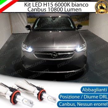 Kit Luci Diurne/Abbaglianti H15 10800 LUMEN OPEL CORSA F Kit Luci Diurne/Abbaglianti H15 10800 LUMEN OPEL CORSA F