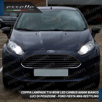 Conversione Fari Full LED 6000K bianco Ford Fiesta MK6 Restyling Con faro a parabola