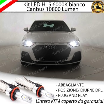 Kit Luci Diurne/Abbaglianti H15 10800 LUMEN AUDI A1 II