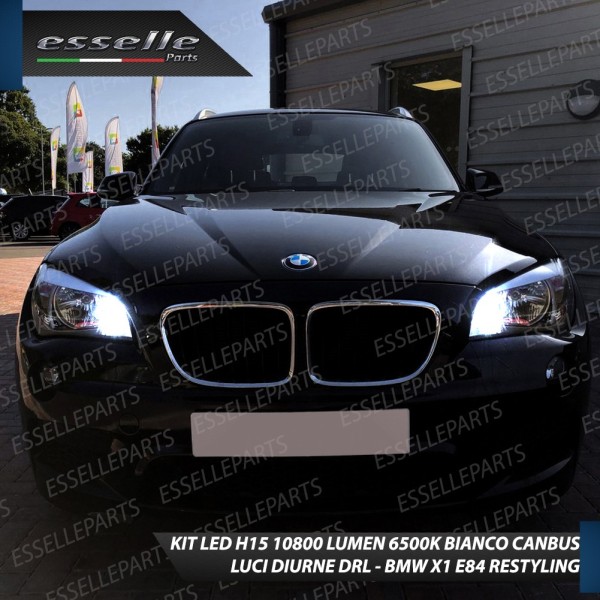 Kit Luci Diurne/Abbaglianti H15 10800 Lumen 6000K bianco BMW X1 E84