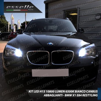 Kit Luci Diurne/Abbaglianti H15 10800 Lumen 6000K bianco BMW X1 E84 Kit Luci Diurne/Abbaglianti H15 10800 Lumen 6000K bianco BMW X1 E84