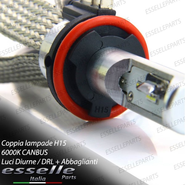 Kit Luci Diurne/Abbaglianti H15 10800 Lumen 6000K bianco BMW X1 E84