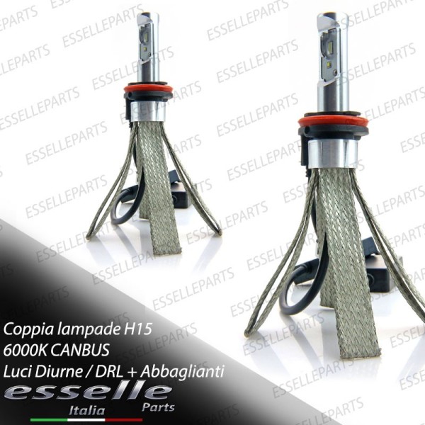 Kit Luci Diurne/Abbaglianti H15 10800 Lumen 6000K bianco BMW X1 E84