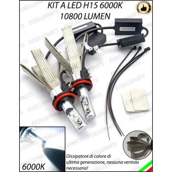 Kit Luci Diurne/Abbaglianti H15 10800 Lumen 6000K bianco BMW X1 E84 Kit Luci Diurne/Abbaglianti H15 10800 Lumen 6000K bianco BMW X1 E84