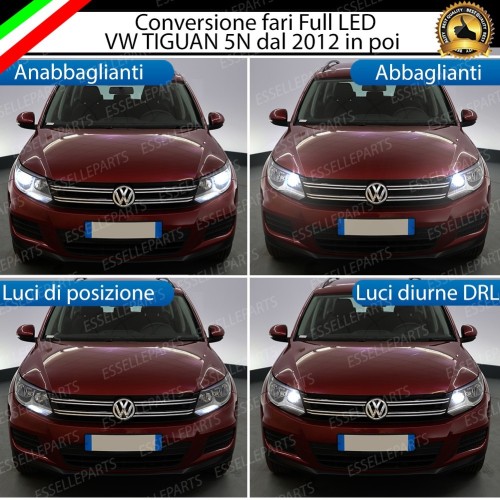 Conversione Fari Full LED 6000K bianco VW Tiguan 5N Restyling