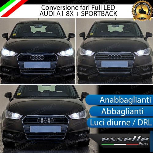 Conversione Fari Full LED 6000K bianco Audi A1 8X dal 2015