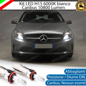 Kit Luci Diurne/Abbaglianti H15 10800 LUMEN MERCEDES CLASSE A W176