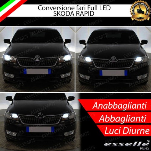 Conversione Fari Full LED 6000k canbus SKODA RAPID