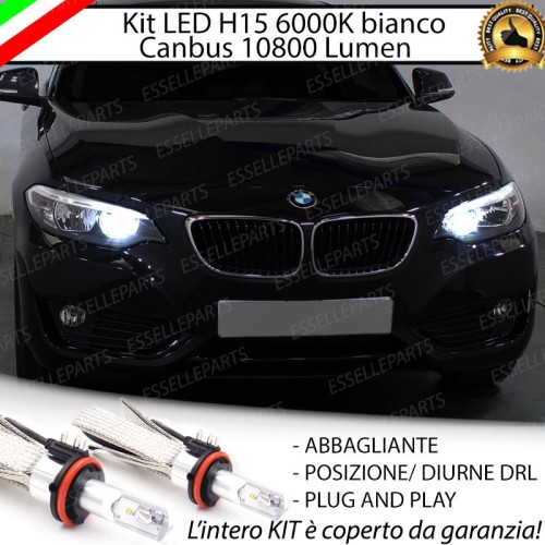 Kit Luci Diurne/Abbaglianti H15 10800 LUMEN BMW SERIE 2
