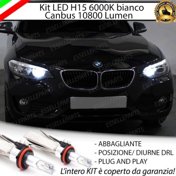 Kit Luci Diurne/Abbaglianti H15 10800 LUMEN BMW SERIE 2