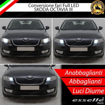 Conversione Fari Full LED 6000K bianco Skoda Octavia 3 5E Pre-Restyling