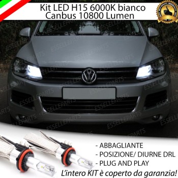 Kit Luci Diurne/Abbaglianti H15 10800 LUMEN VW TOUAREG 7P PRIMA DEL 2014 Kit Luci Diurne/Abbaglianti H15 10800 LUMEN VW TOUAREG 7P PRIMA DEL 2014