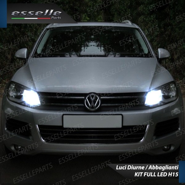 Kit Luci Diurne/Abbaglianti H15 10800 LUMEN VW TOUAREG 7P PRIMA DEL 2014