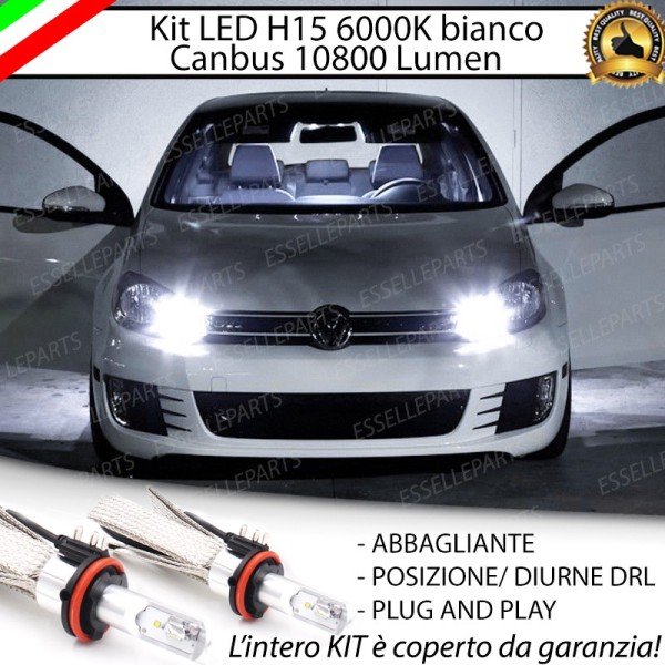 Kit Luci Diurne/Abbaglianti H15 10800 LUMEN VW GOLF VI