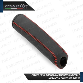 COVER LEVA FRENO A MANO IN SIMILPELLE NERA E CUCITURE ROSSE PER OPEL CORSA E COVER LEVA FRENO A MANO IN SIMILPELLE NERA E CUCITURE ROSSE PER OPEL CORSA E