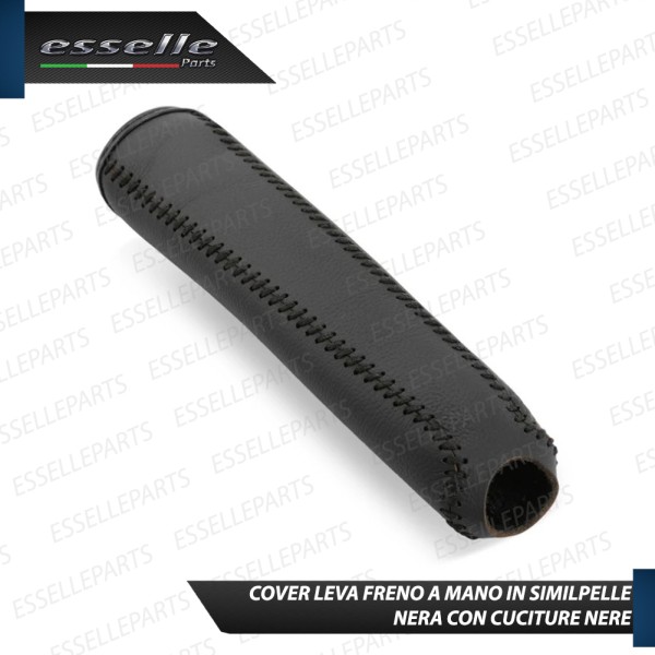 COVER LEVA FRENO A MANO IN SIMILPELLE NERA E CUCITURE NERE PER OPEL CORSA E