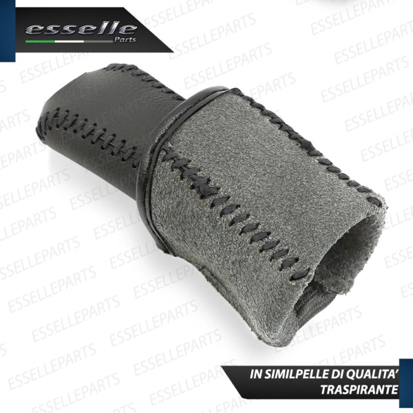 COVER LEVA FRENO A MANO IN SIMILPELLE NERA E CUCITURE NERE PER OPEL CORSA E