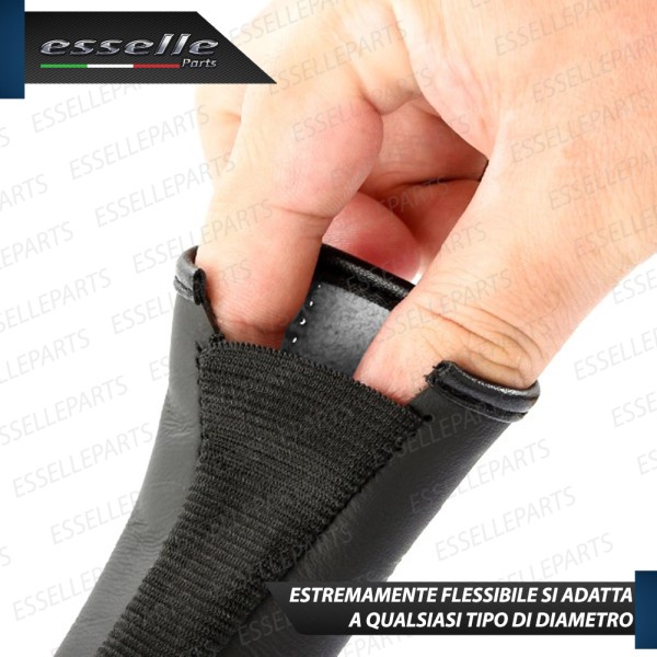 COVER LEVA FRENO A MANO IN SIMILPELLE NERA E CUCITURE NERE PER OPEL TIGRA TWIN TOP