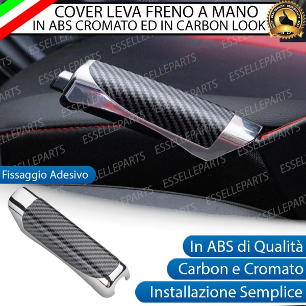 COVER LEVA FRENO A MANO IN ABS CARBON E CROMATO PER AUDI A4 B7