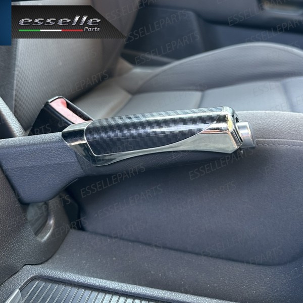 COVER LEVA FRENO A MANO IN ABS CARBON E CROMATO PER KIA PICANTO 2