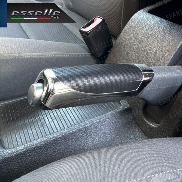 COVER LEVA FRENO A MANO IN ABS CARBON E CROMATO PER NISSAN NOTE MK2